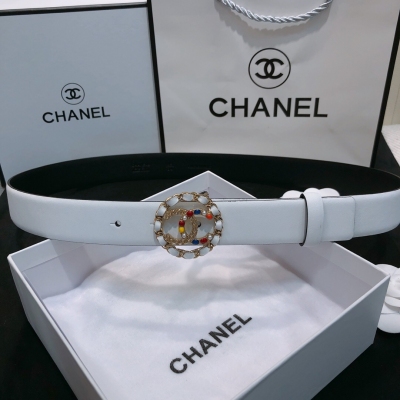 Chanel香奈兒19新款皮帶。Chanel經典logo扣 雙面頭層牛皮軟腰帶. 寬30mm字母logo腰帶