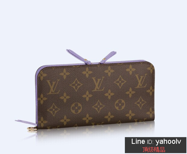 LV M60605 Insolite紫色兩折長夾