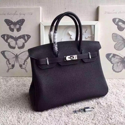 Hermes 愛馬仕Birkin大象灰色25cm 手提肩背女包 HB03