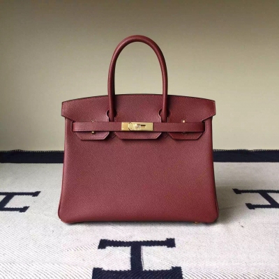 頂級純手工  Birkin30cm Epsom ck57 波爾多酒紅 bordeaux 金扣 現貨一枚