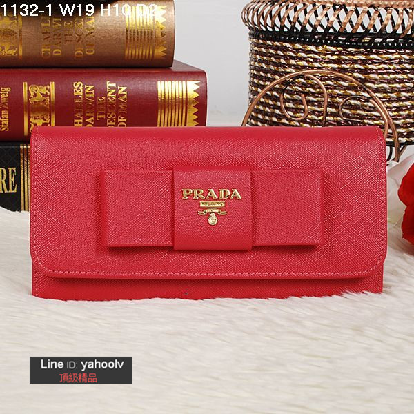 PRADA 長夾1132-1 玫紅