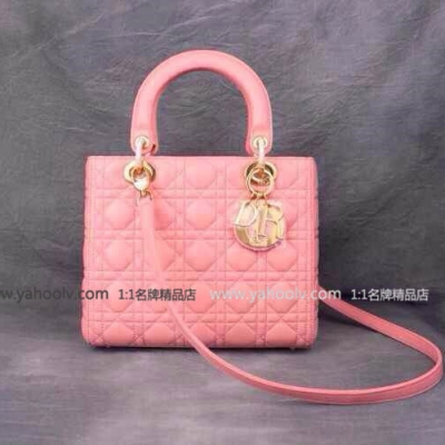 Dior 迪奧 ladydior系列 羊皮五格24cm 金扣手提女包 4