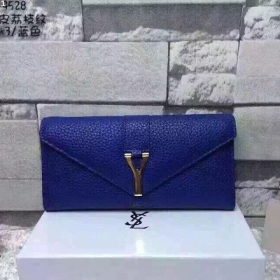 品牌：YSL 聖羅蘭 型號：9526  材質：原版頭層牛皮荔枝紋（獨特拉頭logo 設計 時尚 百搭  色可選）  尺寸：19.5*10*2.5  顏色:   黑 玫 藍 粉 紫