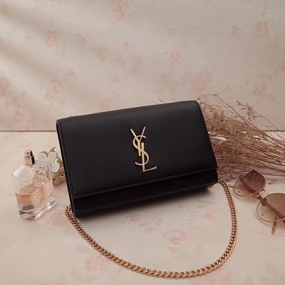 YSL聖羅蘭包包 SLP升級版小號鏈條包 Yves Saint laurent354120平紋金鏈原版小牛皮，全銅電鍍五金尺寸17cm