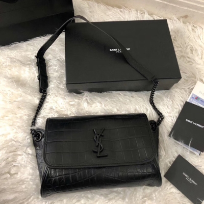 YSL Yves Saint laurent聖羅蘭 NIKI 鱷魚紋 多用腰包/斜掛包 尺寸 28x16x9CM 型號 5771240