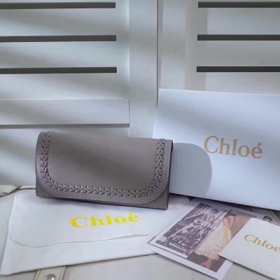 Chloé 3P0465【寶藍】純手工編織原版牛皮多功能兩拆長夾包感細膩舒適柔軟大容量內外全皮大層格＋卡位尺寸19x3x10