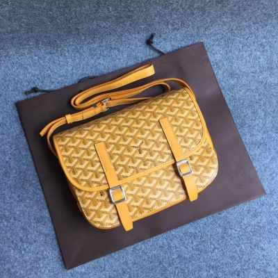 GOYARD（戈雅）成立於1853年，已超過150年的歷史，面料以麻，棉及大麻纖維混合織成後再塗上光面的樹膠醛醣，防水，結實，耐用，備受明星，王室，貴族的熱捧 郵差包 大號尺寸29cm