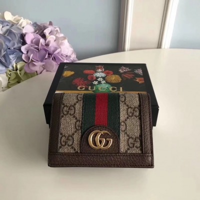 Gucci古馳 頂級原單 523155Ophidia Card Case 復古織帶裝飾拉鍊卡包採用GG Supreme高級人造帆布配以標誌性圖案與條紋織帶尺寸: 11x8.5x3cm