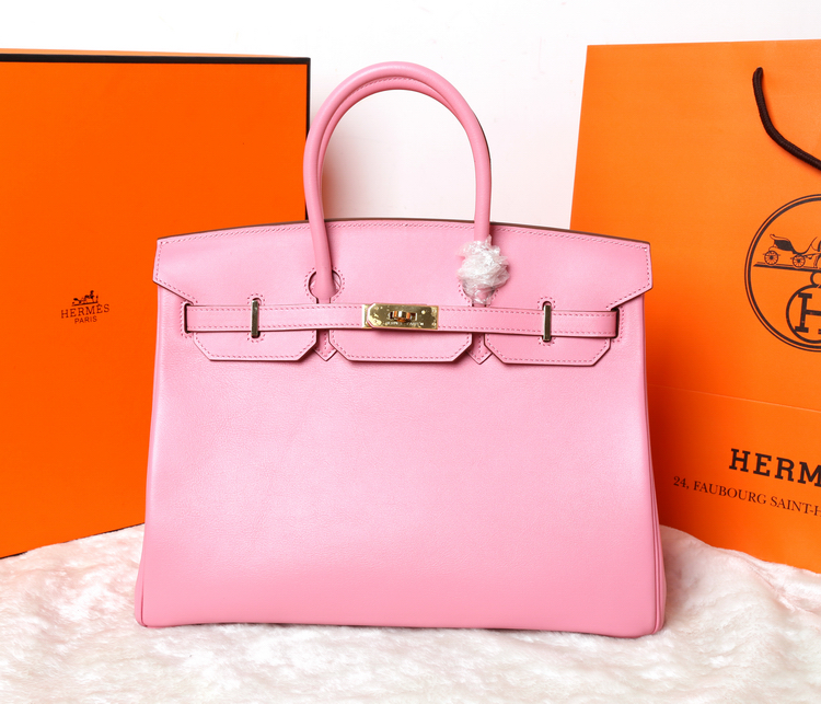 H6135-粉紅色 原版小牛皮 愛馬仕/BIRKIN 頂級手工制作 (至愛H傢必備！)