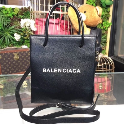 Balenciaga巴黎世家 購物袋 mini號 進口頭層荔枝紋皮 全定制開模五金 鐳射壓制logo非印花原版一致 黑色 白色 紅色 尺寸：19*9*21cm