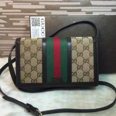 gucci  409439杏布咖啡，原版皮質，頂級手工，尺寸:W20*H12.5*D4，全新出貨，