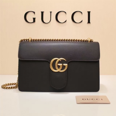 gucci早秋新款、GG Marmont鏈條包正品開模【進口南非牛皮】海外定制五金的搭配非常顯高級。最求質感的親不能錯過這款。