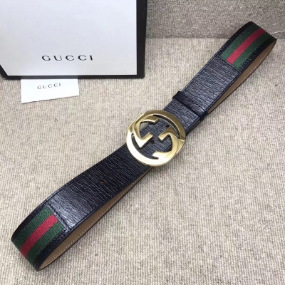 Gucci新款原單3.8cm.正品尺寸 原版走線 帶身採用進口原廠定製2017新款專用！正品開版！專營專櫃款！中间绿带-中间红带