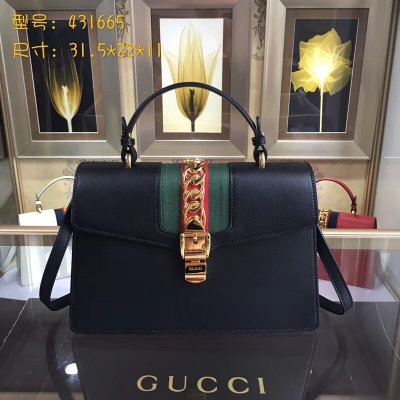 【Gucci 古馳】Gucci新款。市場頂級獨家控貨，專櫃品質 採用進口牛皮，原廠五金！精緻做工。 獨家實物拍照 品質如圖可見 。型號: 431665尺寸：寬31.5*高22*側寬11