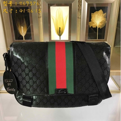 【Gucci古馳】Gucci新款。市場頂級獨家控貨，專櫃品質 採用進口牛皮，原廠五金！精緻做工。 獨家實物拍照 品質如圖可見。型號: 269376尺寸：寬41*高26*側寬13