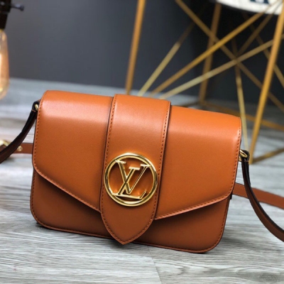 LOUIS VUITTON LV路易威登 配套正品開箱包裝 頂級原單 純鋼五金M55952焦糖色 配有圓形L標識搭扣及金屬孔眼 彩色皮搭配花葵磁扣 尺寸：23×15×8CM 肩帶：50CM