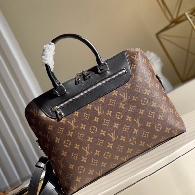 LOUIS VUITTON LV路易威登 M54019 PORTE-DOCUMENTS JOUR NM 公事包Porte-Documents Jour 公事包採用了辨識度極高的 Damier Cobalt 帆布，對比 Po