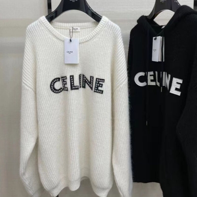 Celine 瑟琳 2021fw 秋冬Angora Rabbit兔毛混紡針織衫 頂級紗線超長拉毛 拿到手絕對驚喜的高品質！蓋pp的長度時髦百搭 非常減齡 寬鬆os版型自帶慵懶感 SML8853