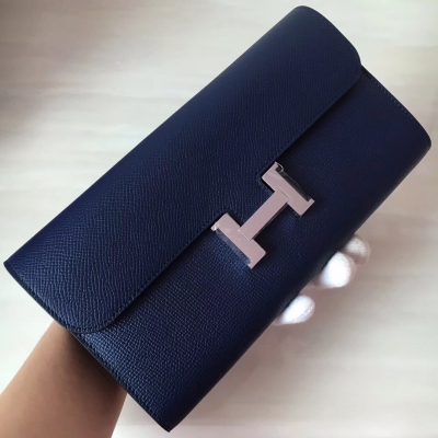 Hermes愛馬仕 constance wallet epsom 大H扣手拿包